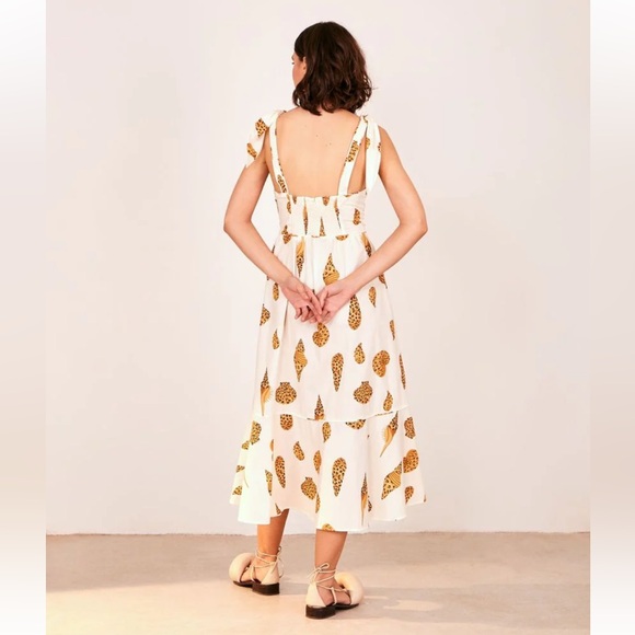 Farm Rio Leopard Print Shell Midi Dress | Size L - Picture 3 of 7